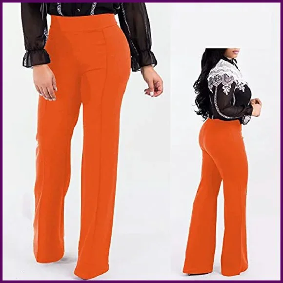 High Waisted Bootcut Work Pants Stretchy Pull On Wrinkle Free - Picture 4 of 7